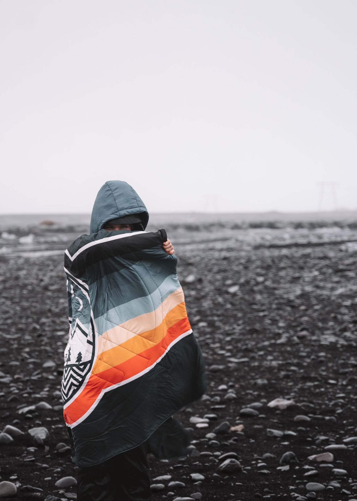 VOITED Recycled Ripstop Travel Blanket Camp Vibes Greengabel