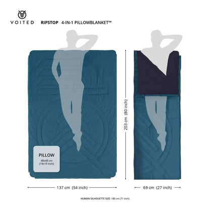 Voited blanket Ripstop Rainbow/Ocean Navy